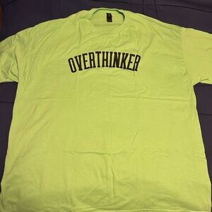 Gildan Lime Green 'Overthinker' Tee